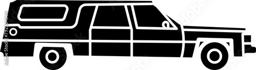 Hearse Car Vector Illustration