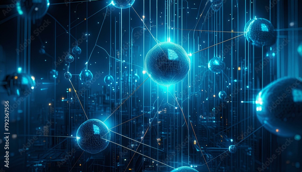 Obraz premium a neural network that generates artificial intelligence