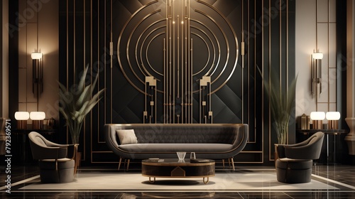Luxurious motifs and motifs in 3D isolation, paying homage to the timeless allure of Art Deco.