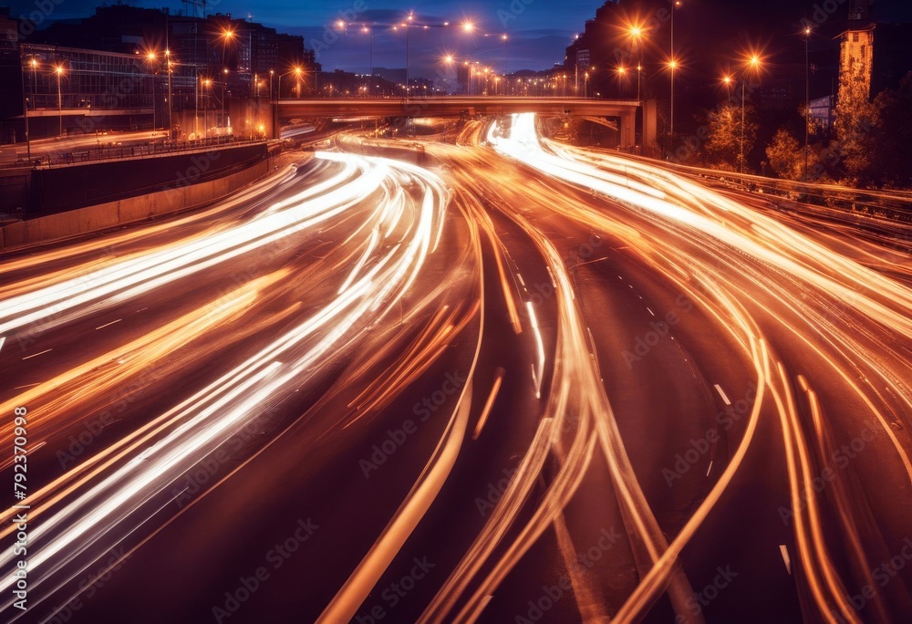 'traffic speed sundown trails dramatic light time car city dark driving dusk sun sky cloud sunrise abstract background blur evening fast glow highway landscape'