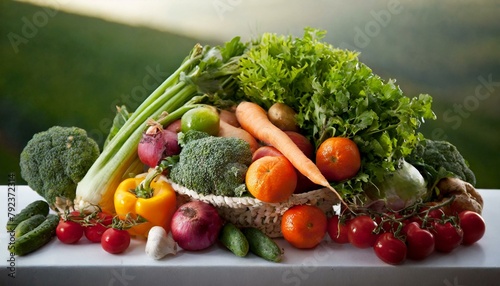 fresh vegetables on the table   Nature s Bounty  An Assortment of Fresh Produce 