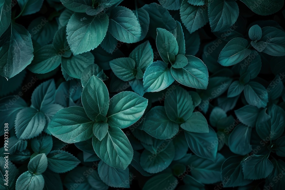 Nature of dark green leaf in garden. Natural green leaves plants using background cover page environment ecology or greenery wallpaper - generative ai Nature of dark green leaf in garden. Natural green leaves plants using background cover page environment ecology or greenery wallpaper - generative ai
