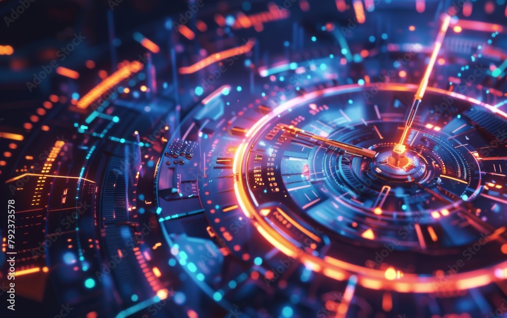 Futuristic Sci-Fi glowing time fading Futuristic Sci-Fi glowing time fading
