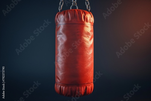 Isolated boxing punch bag © LimeSky