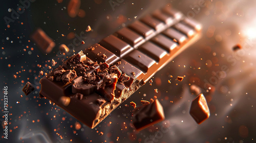 A chocolate bar being used to inspire creativity and imagination, sparking new ideas and possibilities