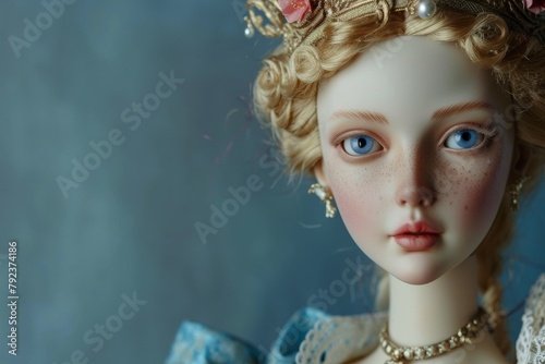 Isolated doll princess representing femininity