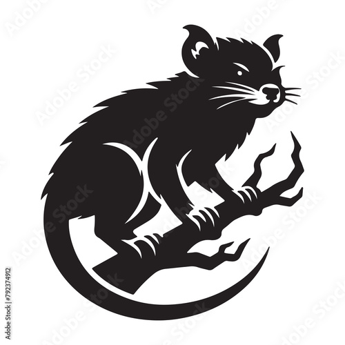 Tasmanian devil silhouette vector 