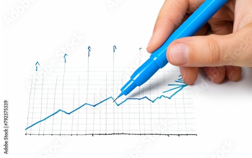 hand drawing business graph