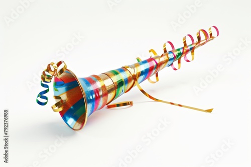 Isolated party horn on white background