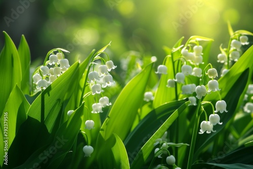Lily of the valley is a perennial plant also known as May bells and Mary s tears photo