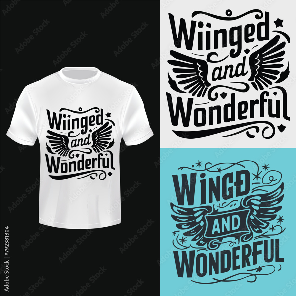 Winged and wonderful tees T-shirt Winged and wonderful tees T-shirt