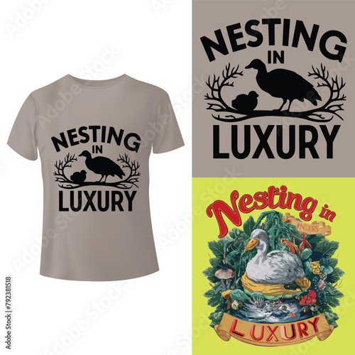 Nesting in luxury T-shirt