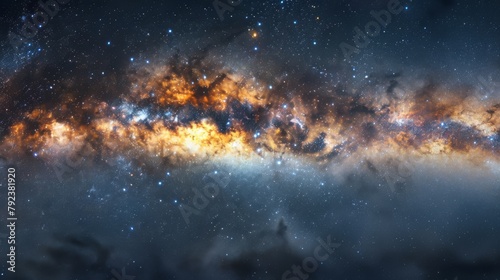 A mesmerizing display of the Milky Way galaxy illuminating the night sky in all its splendor © Plaifah