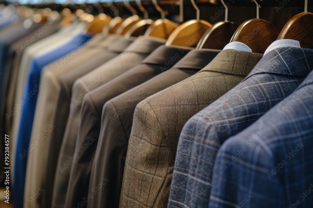 Fototapeta premium Men s suit coat lineup