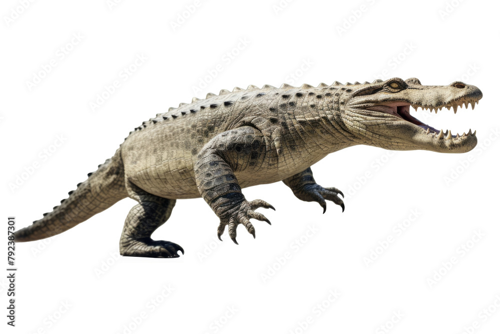 Obraz premium crocodile looking isolated on white