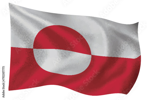 グリーンランド　国　旗　世界　アイコン