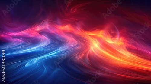 d render abstract neon wallpaper glowing dynamic lines over black background light drawing trajectory fluorescent ribbon,art image photo