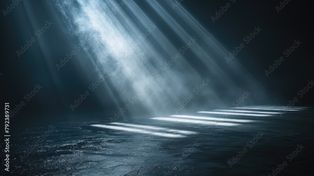 close up of light beam isolated on black backgroundillustration image
