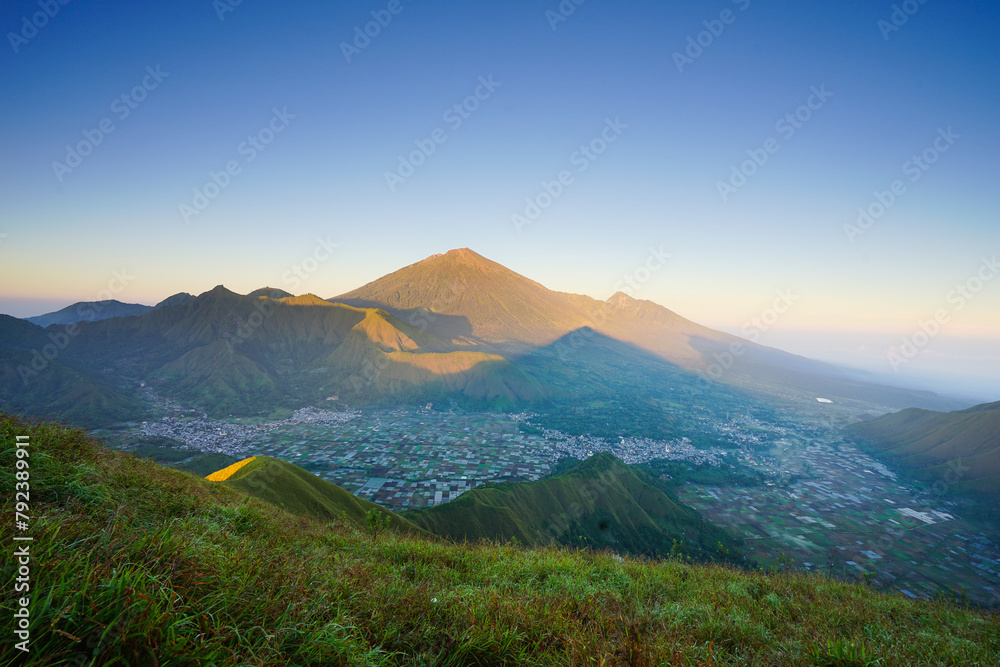 panoramic view of Mount Rinjani panoramic view of Mount Rinjani