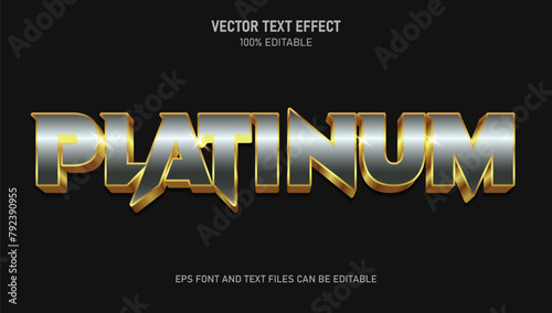 Platinum editable text effect
