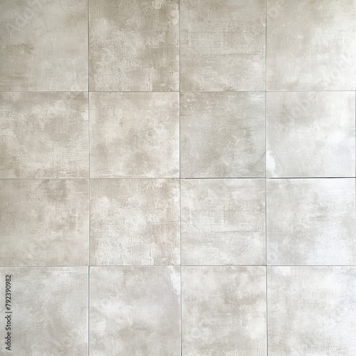 A seamless ceramic tile texture in light gray with a rough concrete-like finish.