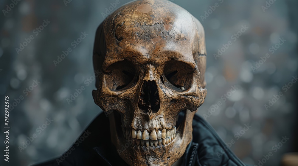 Portrait of a person with a skull Portrait of a person with a skull