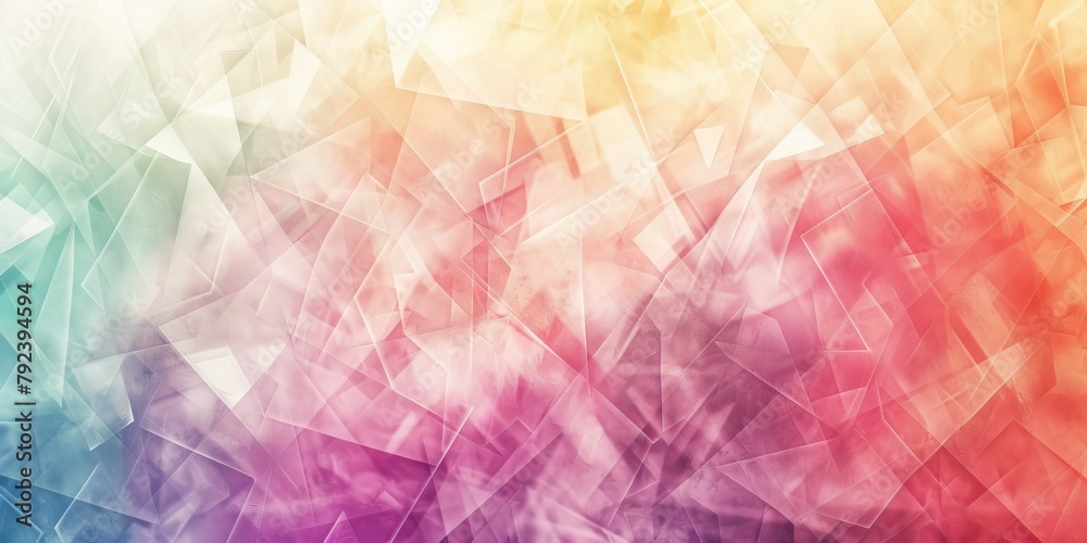 an enchanting stock image of an abstract geometric pattern background, with geometric shapes and soft gradients that create a dreamy, ethereal atmosphere illustration,abstract colorful background