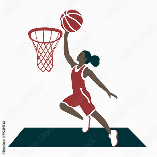 basketball player in action. Basketball player. Silhouette, icon. Fitness icon of a person exercising