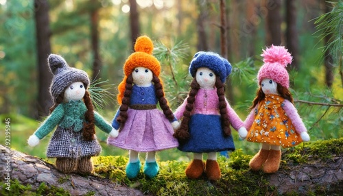 dolls in the forest
