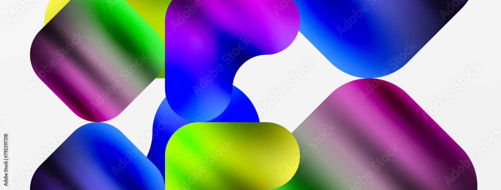 A vibrant display of colorful balls stacked in a pattern on a white background, featuring shades of purple, magenta, and electric blue in closeup detail reminiscent of a mesmerizing art piece