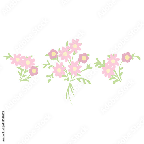 pink flowers fit for spring y2k classic coquette floral applique  © Thalia