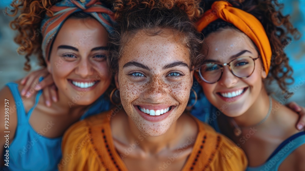 happiness group of people huddle and smiling together solidarity and teamwork concept,art image