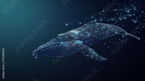 Polygonal Blue Whale: Marine Animal Concept