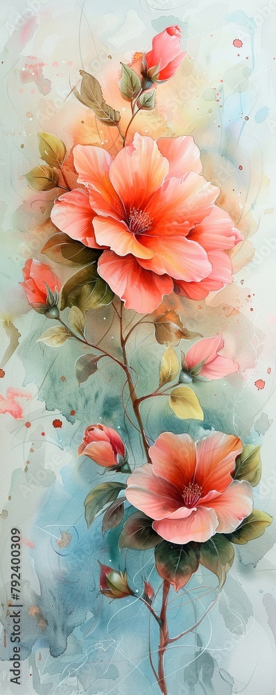 watercolor paintings with a focus on their delicate and translucent qualities, creating a dreamy and enchanting visual experience watercolor paintings with a focus on their delicate and translucent qualities, creating a dreamy and enchanting visual experience