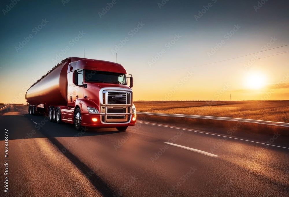 'cistern truck sunset highway background transportation trucking moving fast freight road speeding speed trailer american expressway motion america view blurred'