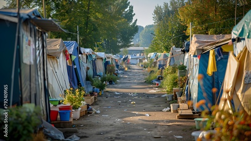 Social conditions have deteriorated and most people live on the streets. photo