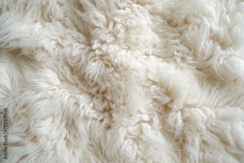 Soft seamless fluffy white wool background Close up of carpet texture for designers