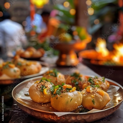 Delicious indian's food called panipuri