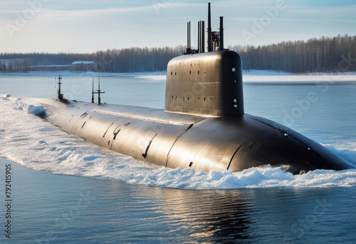 'borei russian submarine class water northern naval army marin force fleet vessel nuclear atomic military russia soviet shipyard sea ocean wave seascape power energy capacity north'