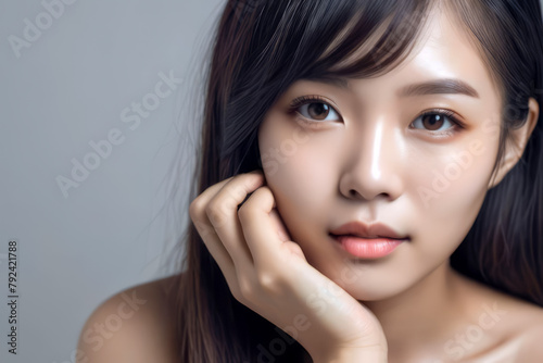 portrait of a asian woman healthy skin