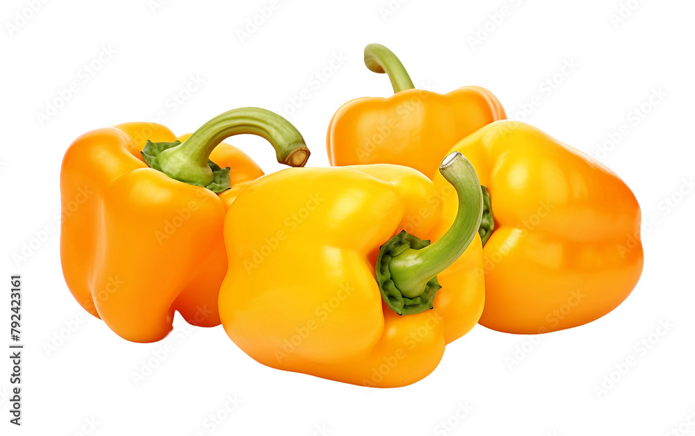 Petite Bell Pepper Sprouts Isolated On Transparent Background PNG.