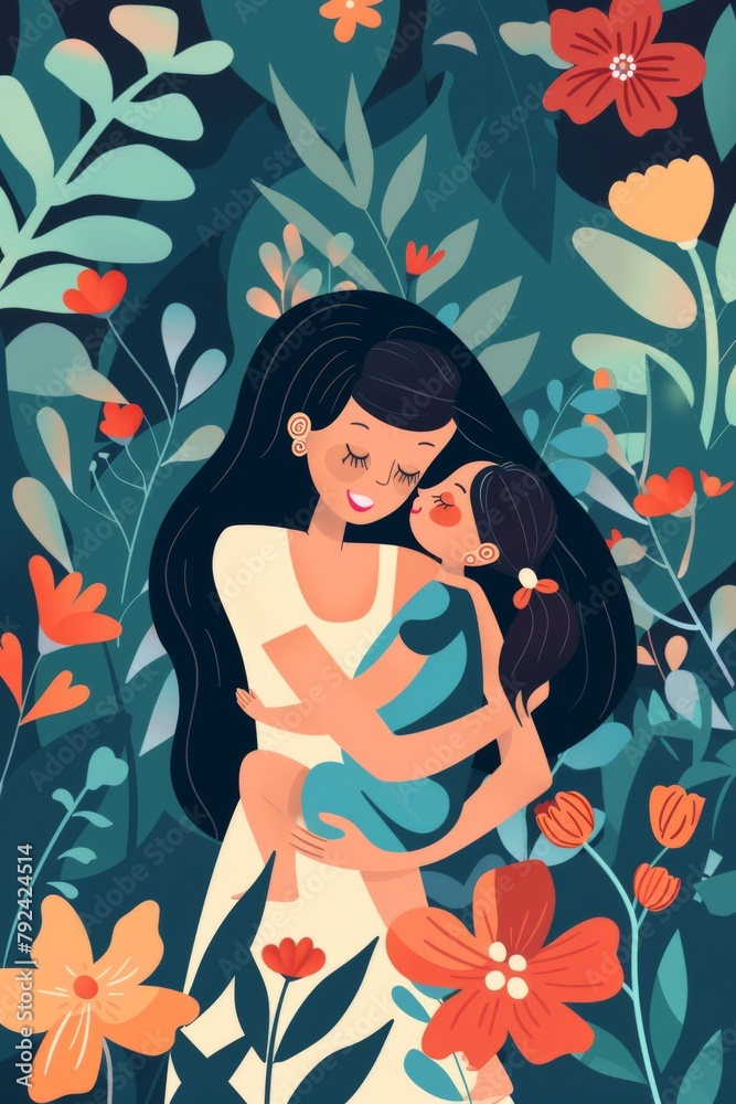 Woman Holding Baby in Her Arms