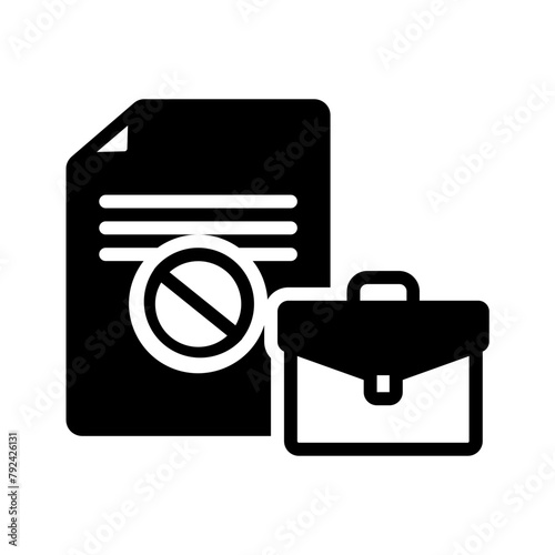 Vector solid black icon for Termination