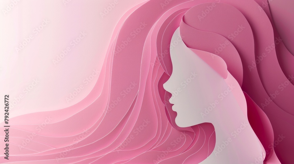 Elegant papercut design celebrating International Women's Day, AI Generative. Elegant papercut design celebrating International Women's Day, AI Generative.