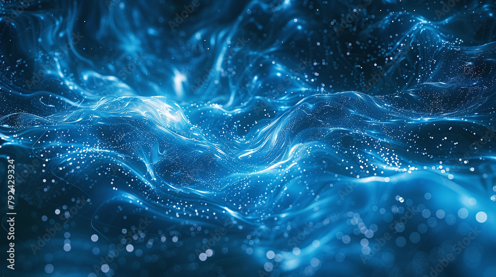 abstract blue background in front of space night with stars abstract blue background in front of space night with stars