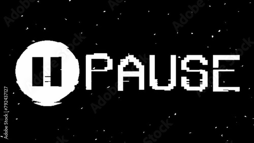 The black screen pause background.