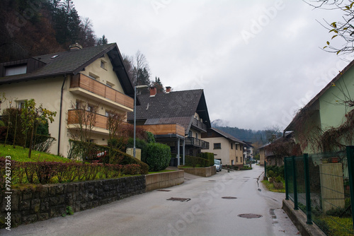 Pustal Village, a residential suburb of Skofja Loka in Gorenjska, Slovenia photo