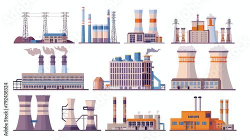 Set of power stations and plants for energy generat