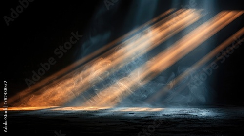 close up of light beam isolated on black background,art photo