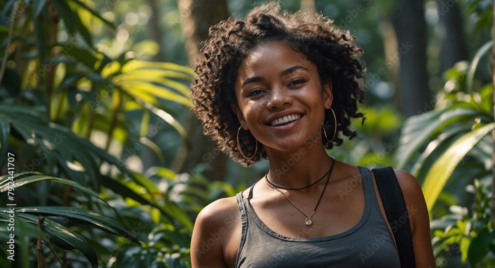 black woman in the jungle